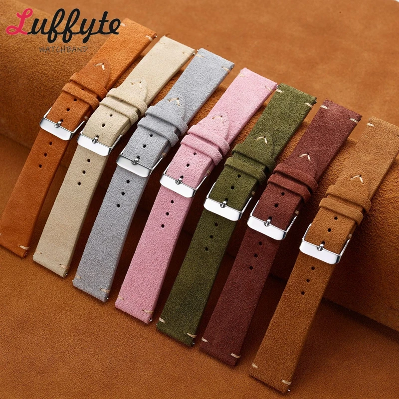 Suede Strap Watch - Bracelets de montre Vintage en daim