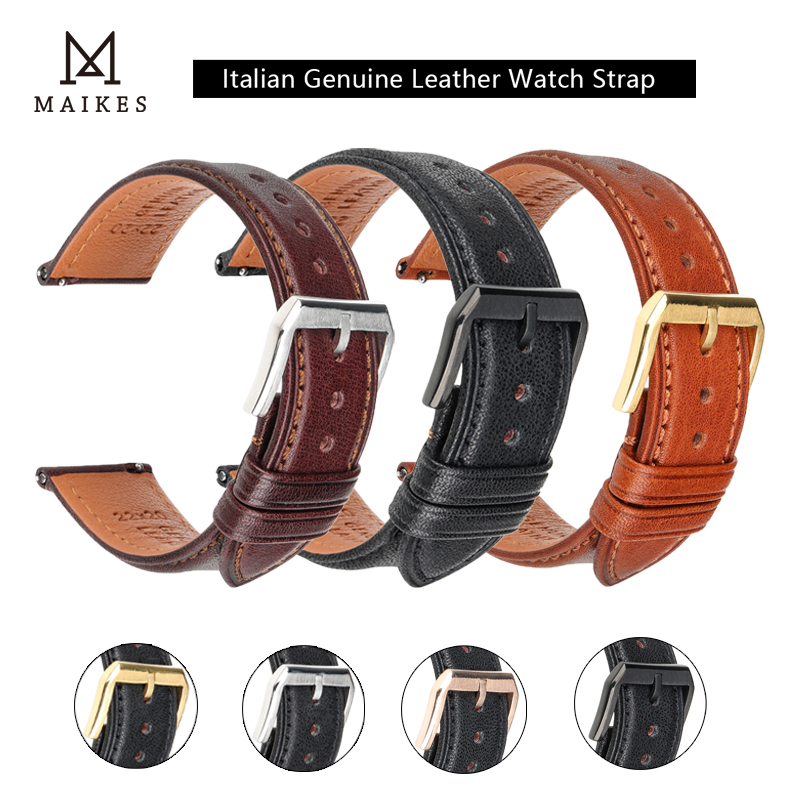 Leather Strap Quick Release - Bracelet de montre en cuir véritable,