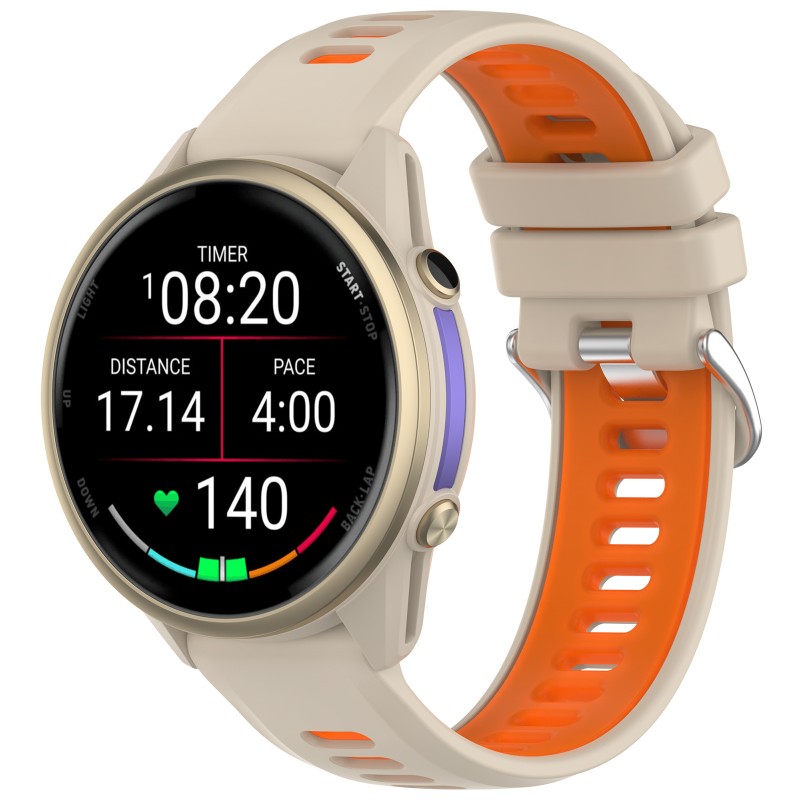 Bracelet en silicone bicolore  - Silicone Watch Band 22Mm avis et prix